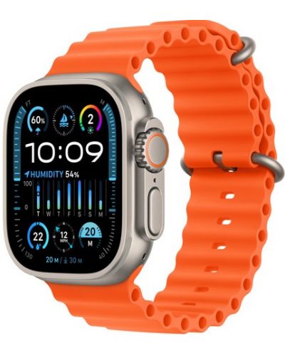 Удължител за каишка Apple - Ocean, Apple Watch, 49 mm, оранжев - 2